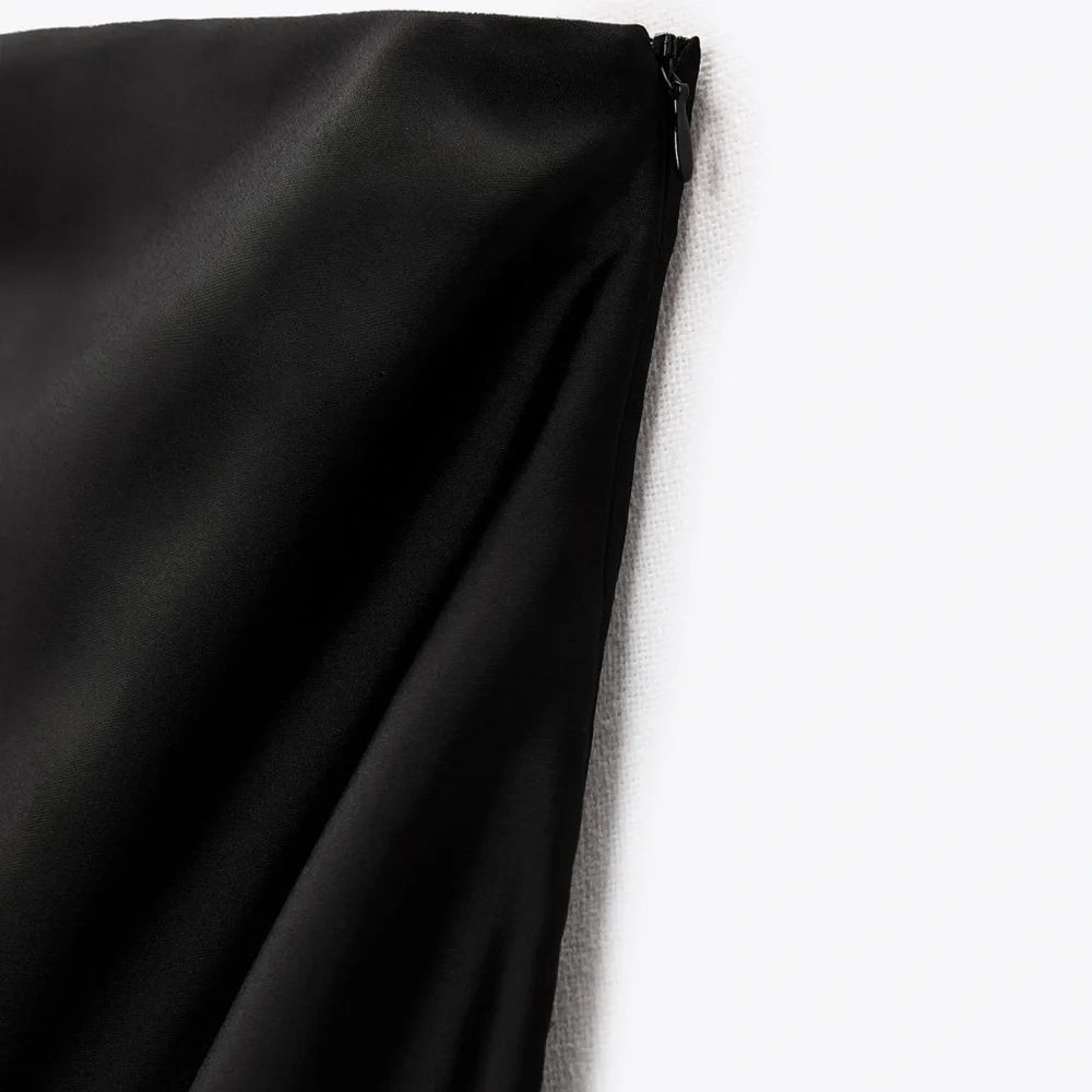 Zara strapless satin effect midi dress NWT - Picture 7 of 7